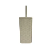 מברשת אסלה לשירותים ראטן קרם מלבני