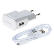 מטען קיר מאושר סמסונג  USB 2A +כבל MICRO  לבן