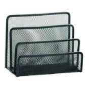 מעמד משולב 4 תאים רשת מתכת שחור