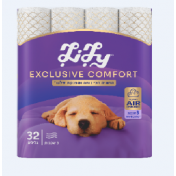 נייר טואלט 32 גלילים לילי רך במיוחד