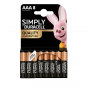 סט 8 סוללות AAA מתוצרת DURACELL אלקליין