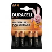 סט 4 סוללות AA מתוצרת DURACELL אלקליין