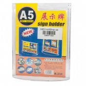 מעמד תצוגה בודד A5 אקרילי (נתלה) עבור דף בודד