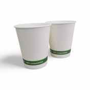 כוס שתיה חמה מתכלה 8OZ שרוול 25 יחידות