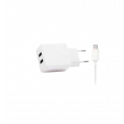 מטען קיר לאייפון מאושר USB 2A +כבל לבן