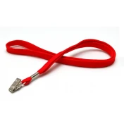 שרוך אדום  לתג שם + קליפס