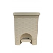 פח אשפה דוושה 11 ליטר ראטן קרם