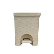 פח אשפה דוושה 11 ליטר ראטן קרם