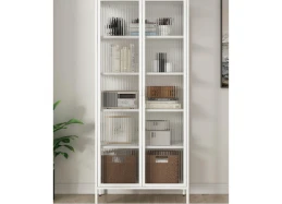 ויטרינה מתכת לבנה בעיצוב מודרני VITRA