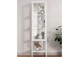 ויטרינה מתכת לבנה בעיצוב מודרני LIGNE