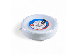 מארז 66 צלחות פלסטיק לבנות גדולות איכותיות 