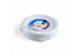 מארז 66 צלחות פלסטיק לבנות גדולות איכותיות 