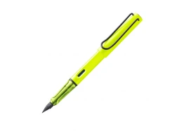 עט נובע LAMY בצבע צהוב ניאון safari Neon yellow עובי ציפרון M
