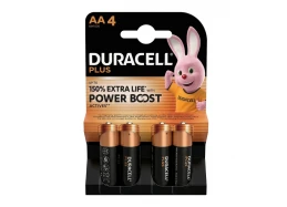סט 4 סוללות AA מתוצרת DURACELL אלקליין