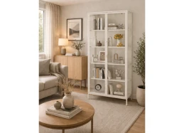 ויטרינה מעוצבת לבנה LUCIEN