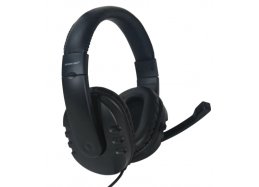 אוזניות חוטיות שחורות USB SILVERLINE