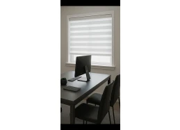 וילון זברה חלק 160*160 צבע לבן 