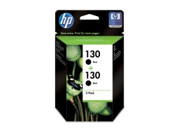 ראש דיו HP 130 מקורי שחור זוג