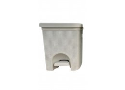 פח אשפה דוושה 11 ליטר ראטן לבן