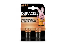 סט 4 סוללות AAA מתוצרת DURACELL אלקליין