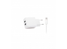 מטען קיר לאייפון מאושר USB 2A +כבל לבן