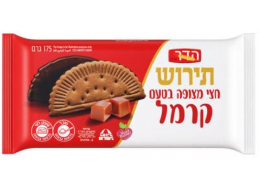 ביסקוויט חצי מצופה תירוש קרמל הדר 175 גר'