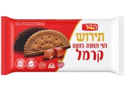 ביסקוויט חצי מצופה תירוש קרמל הדר 175 גר'