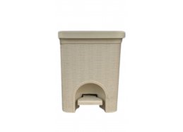 פח אשפה דוושה 11 ליטר ראטן קרם