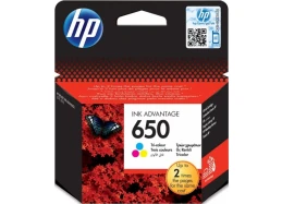 ראש דיו HP 650 מקורי צבעוני