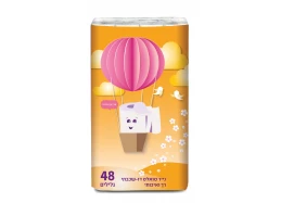 נייר-טואלט טישו דו שכבתי 48 גלילים שניב כדור פורח