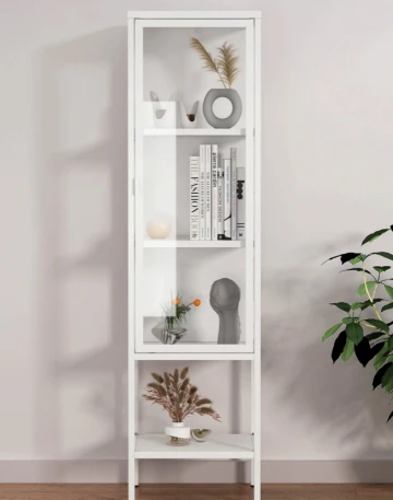 ויטרינה מתכת לבנה בעיצוב מודרני LIGNE