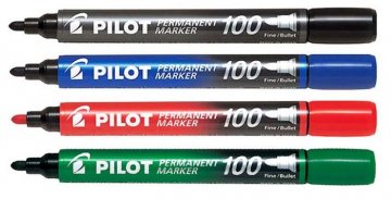 טוש פיילוט 100 פרמננט ראש עגול