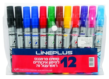 סט טושים 1/12 ליין פלוס סט טושים 1/12 ליין פלוס