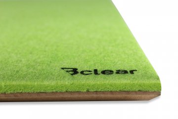 לוח נעיצה אקוסטי ירוק /אפור90 *60 ללא מסגרת Bclear