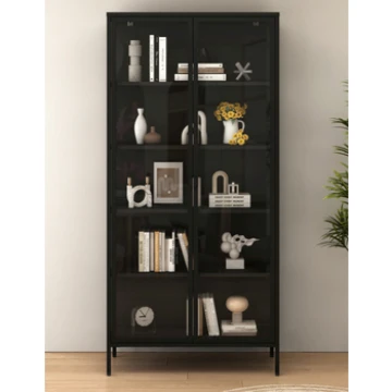 ויטרינה מעוצבת לבית דגם-LUCIEN שחור עץ