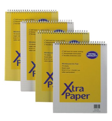 בלוק ספירל לבן # 70 דף A4 אקסטרה