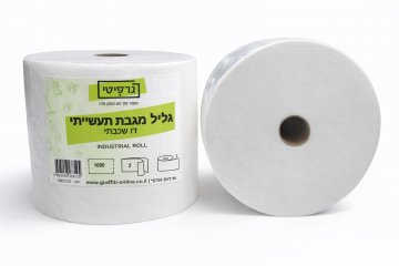 מגבת תעשייתית   100% תאית 1000 מטליות 28 רוחב דו שכבתי גרפיטי