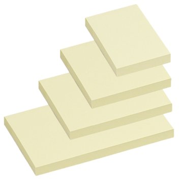 מזכרית דביקה 76*76 צהוב גלובל 1/12