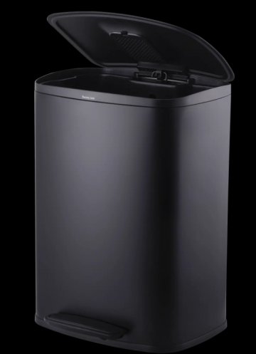 פח דוושה מעוצב 50 ליטר שחור