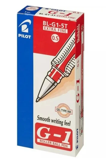 עט ג'ל 0.5 G1 פיילוט אדום +מכסה עט ג'ל 0.5 G1 פיילוט אדום +מכסה