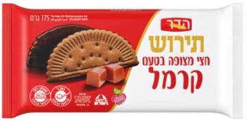 ביסקוויט חצי מצופה תירוש קרמל הדר 175 גר'