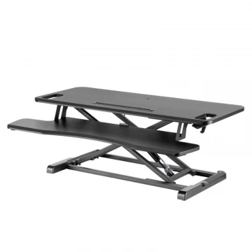 עמדת עבודה למסך מקלדת ועכבר R66H שחור