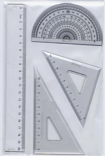 ערכת סרגלי זווית שקופים ערכת סרגלי זווית שקופים