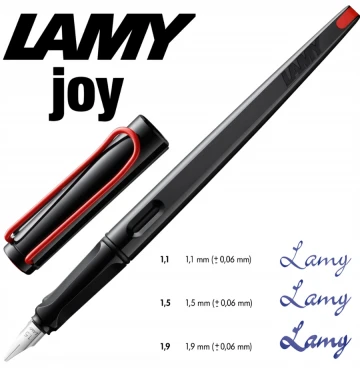 עט נובע LAMY קליגרפי אלומיניום בצבע שחור Joy Black עובי הציפורן 1.5