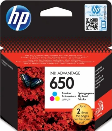 ראש דיו HP 650 מקורי צבעוני