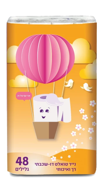 נייר-טואלט טישו דו שכבתי 48 גלילים שניב כדור פורח