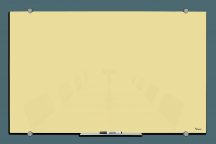 לוח מחיק מגנטי 130*80 זכוכית חרדל Bclear