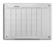 לוח תכנון חודשי  מחיק מגנטי 120*90 זכוכית צבעונית Bclear